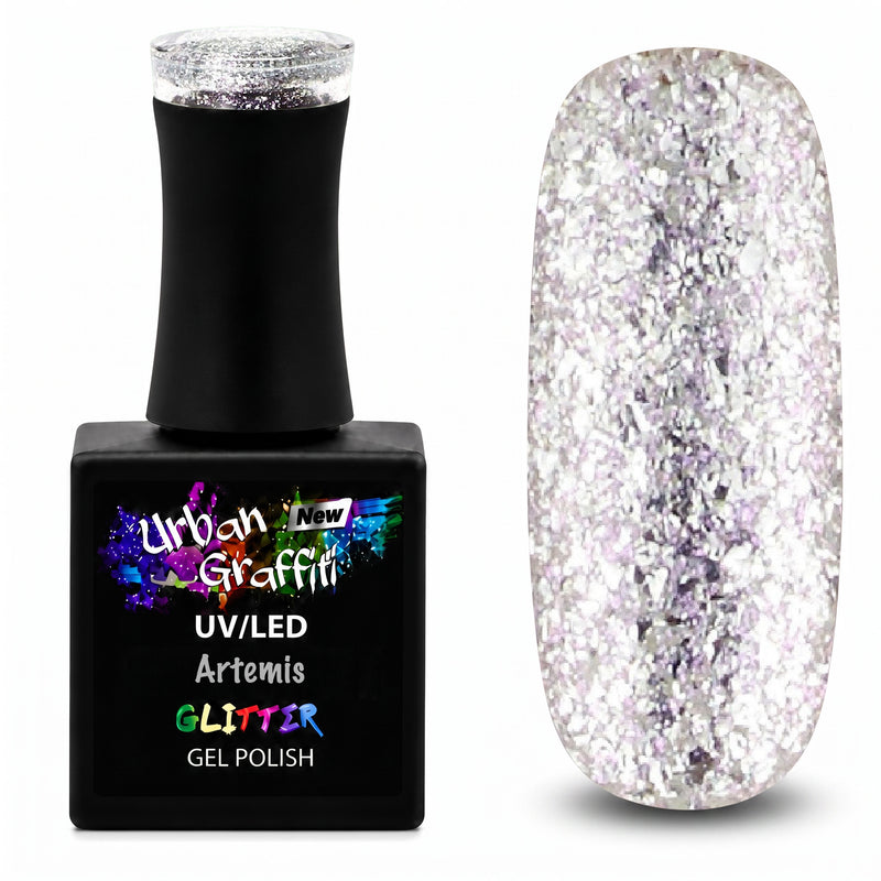 Artemis - UGGP-A0910 Urban Graffiti sudraba mirdzošs želejas nagu laka 15ml