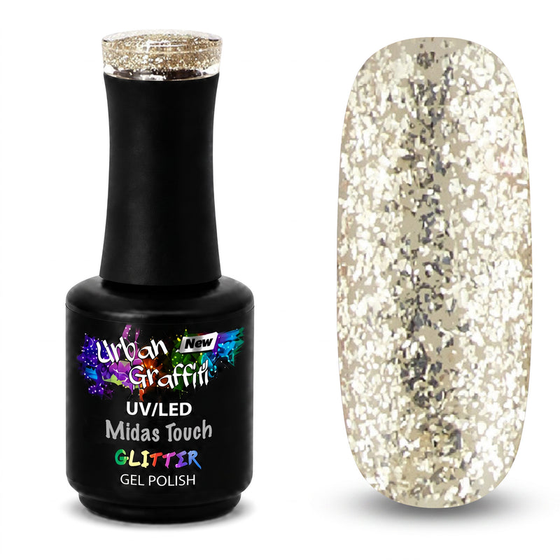 Midas Touch - UGGP-A0914 Urban Graffiti Zelta Mirdzuma Gēla Nagu Laka 15ml