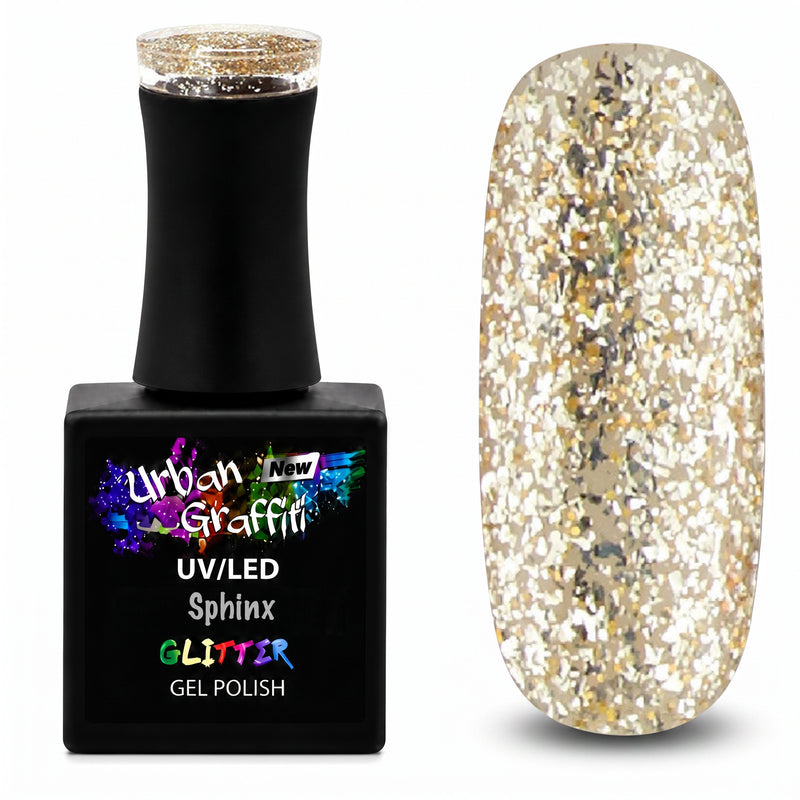 Sphinx - UGGP-A0917 Urban Graffiti - Zelta Biezais Mirdzošais Gēla Nagu Laka - 15ml