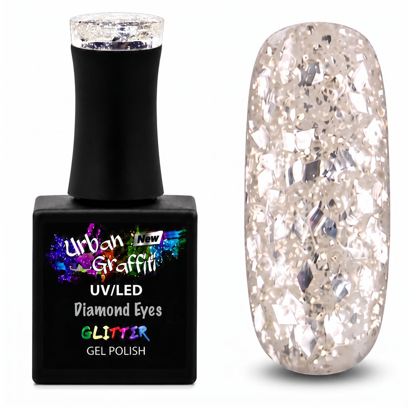 Diamond Eyes - UGGP-A0923 Urban Graffiti sudraba mirdzošs želejas nagu laka 15ml