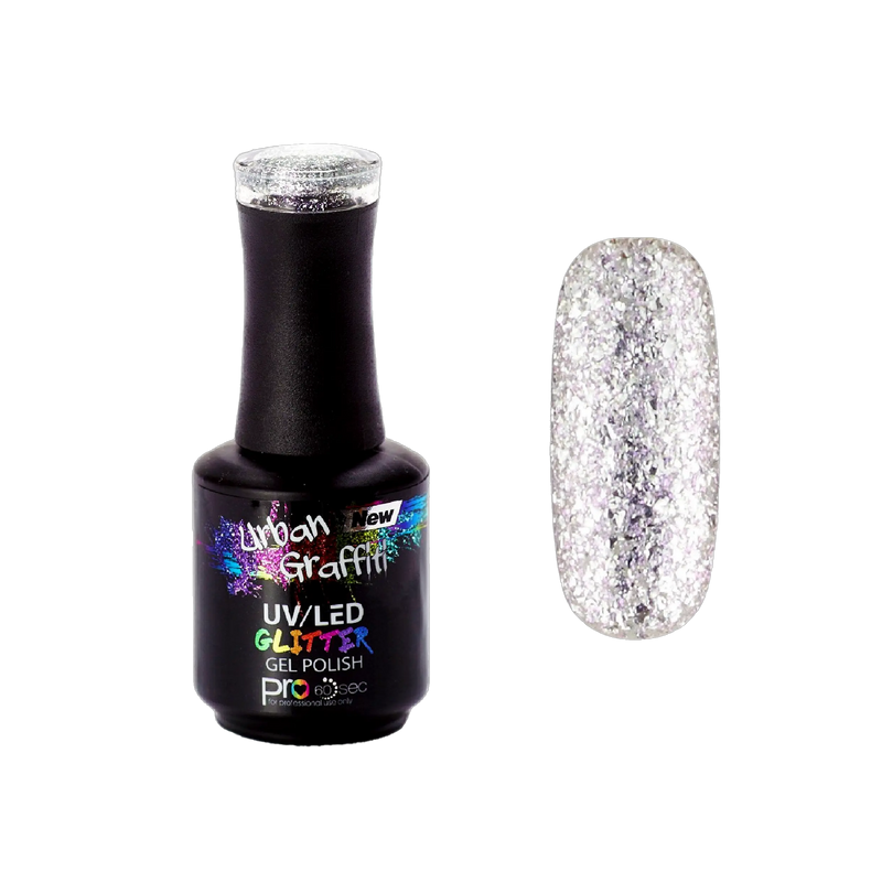Artemis - UGGP-A0910 Urban Graffiti sudraba mirdzošs želejas nagu laka 15ml